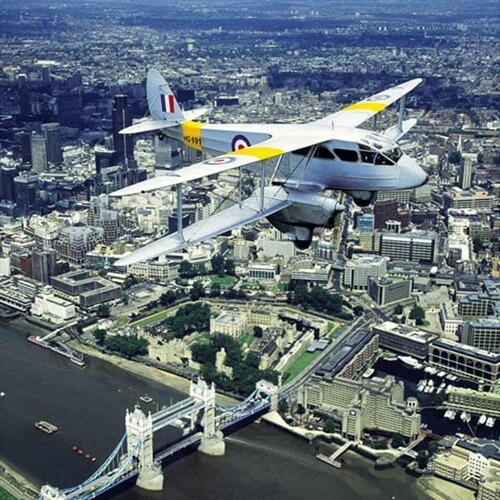 Dragon Rapide Flight Over London Departing Duxford